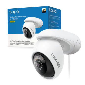 Tapo C560WS Telecamera Wi-Fi Esterno 4K 8MP, 360° Visuale, Visione Notturna a Colori Starlight, Wi-Fi/Ethernet, ⚠️Non a batteria