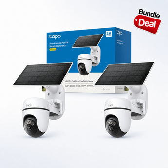 Tapo C610 KIT Telecamera WiFi Esterno 2K 3MP Senza Fili con Pannello Solare, 360° PTZ, Batteria 6700mAh, 2pz