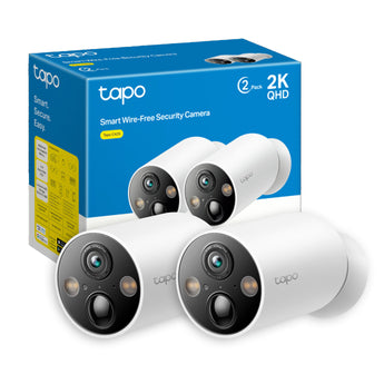 Tapo C425 Telecamera Wi-Fi Esterno a Batteria 2K 4MP, Visione Notturna a Colori, Base Magnetica, 2pz