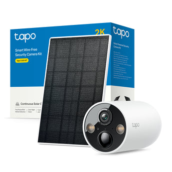 Tapo C425 KIT Telecamera Wi-Fi Esterno a Batteria 2K 4MP con Pannello Solare, Visione Notturna a Colori