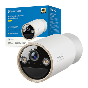Tapo C460 Telecamera Wi-Fi Esterno a Batteria 4K 8MP, Visione Notturna a Colori Starlight, Base Magnetica