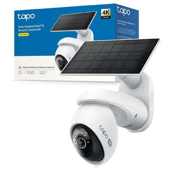 Tapo C660 KIT Telecamera Wi-Fi Esterno 4K 8MP a Batteria, 360° PTZ, Visione Notturna a Colori Starlight, Batteria 10000mAh