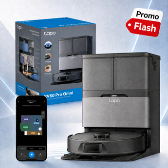 Tapo RV50 Pro Omni Robot Aspirapolvere Lavapavimenti 15000Pa con Base All-in-One