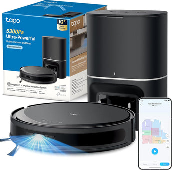 Tapo RV20 Max Plus Robot Aspirapolvere, All-in-one, Navigazione LiDAR MagSlim,⚠️Aggiungi al carrello: Una Lampadina Smart gratis!!