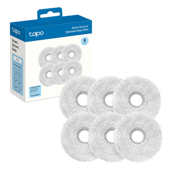 Tapo RVA310 Panno Lavabile per Robot Aspirapolvere Tapo, 6pz, Compatibile con Tapo RV50 Pro Omni, RV50 Omni