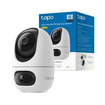 Tapo C245D Telecamera Wi-Fi Interno Doppio Obiettivo 2K+2K 4MP, 360° Visuale, Visione Notturna IR, ⚠️Non a batteria