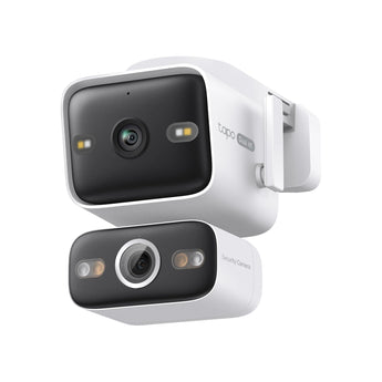 Tapo C575D Telecamera Wi-Fi/PoE Esterno/Interno Doppio Obiettivo 4K, Visuale 170°, Pan/Tilt con Zoom, Visione Notturna Smart, Rilevamento AI, ⚠️Non a batteria
