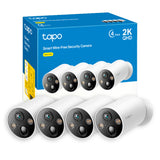 Tapo C425 Telecamera Wi-Fi Esterno a Batteria 2K 4MP, Visione Notturna a Colori, Base Magnetica, 4pz