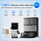 Tapo RV50 Pro Omni + RVA110 + RVA450 + RVA210 Set Robot Aspirapolvere con Sacchetti, Accessori e Detergente