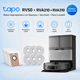 Tapo RV50 Pro Omni + RVA210 + RVA310 Set Robot Aspirapolvere con Sacchetti e Accessori