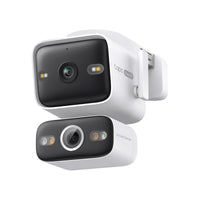 Tapo C575D Telecamera Wi-Fi/PoE Esterno/Interno Doppio Obiettivo 4K, Visuale 170°, Pan/Tilt con Zoom, Visione Notturna Smart, Rilevamento AI, ⚠️Non a batteria