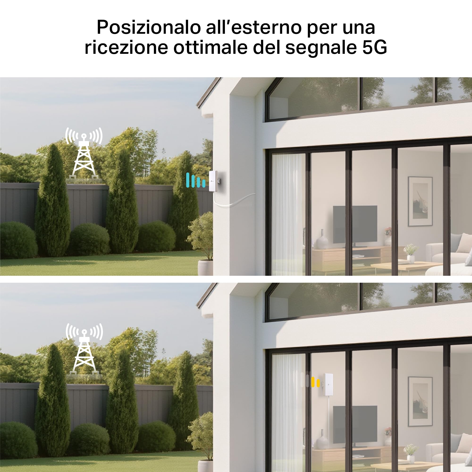 Router 5G TP-Link Archer NX200-Outdoor – Velocità 4.67 Gbps, Wi-Fi 6 AX1800, Porta 2.5GE, PoE, IP66, Montaggio Facile Su Palo O Parete