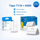 Tapo T110 + H500 HomeBase – Kit Sensore di Contatto con Archiviazione Locale