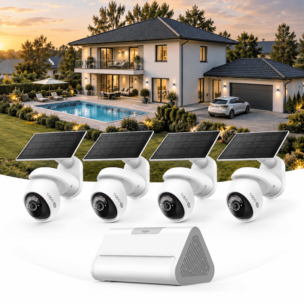 Tapo C660 KIT ×4 + H500 | Sistema Sicurezza 4K Solare – TP-Link Showroom
