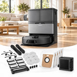 Tapo RV50 Pro Omni + RVA110 + RVA450 + RVA210 Set Robot Aspirapolvere con Sacchetti, Accessori e Detergente